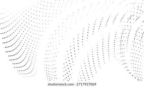 Composición artística de onda de punto de semitono con Ilustración vectorial de movimiento abstracto suave
