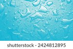 Artistic halftone representations  of water droplets on the transparent background.