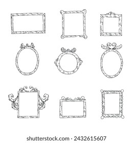 Artistic Hand crafted Doodle Frame Vector - Versatile Design Element