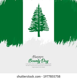 Artistic hand drawn brush stroke flag of Norfolk Island. Creative national flag background.