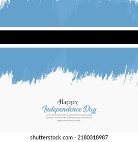 Artistic hand drawn brush stroke flag of Botswana. Creative national flag background.