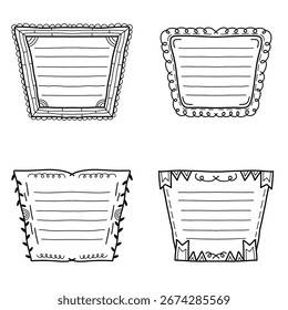 Artistic Hand Drawn Sketch Border Frame