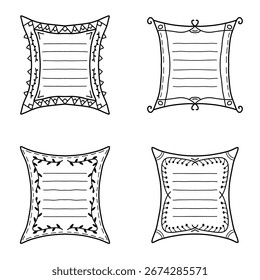 Artistic Hand Drawn Sketch Border Frame