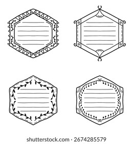Artistic Hand Drawn Sketch Border Frame