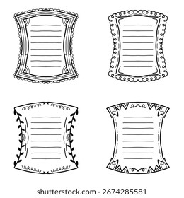 Artistic Hand Drawn Sketch Border Frame