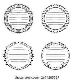 Artistic Hand Drawn Sketch Border Frame