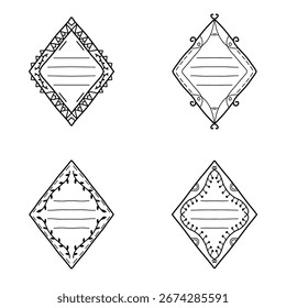 Artistic Hand Drawn Sketch Border Frame