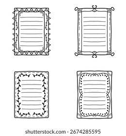 Artistic Hand Drawn Sketch Border Frame