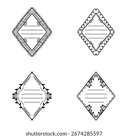 Artistic Hand Drawn Sketch Border Frame