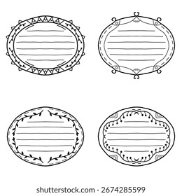 Artistic Hand Drawn Sketch Border Frame