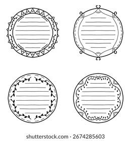 Artistic Hand Drawn Sketch Border Frame