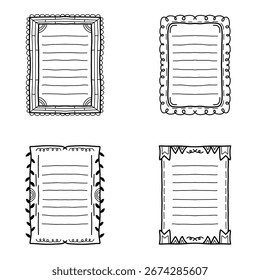 Artistic Hand Drawn Sketch Border Frame