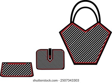 Artistic Handbag Trio – Purse, Clutch, and Wallet Set designs and prints