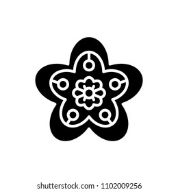 Artistic handicraft black icon concept. Artistic handicraft flat  vector symbol, sign, illustration.