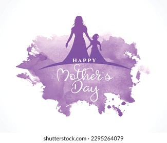 artistic happy mothers day special background in watercolor style vector