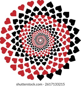 artistic heart shape concept ideal for cards banners and decor elements