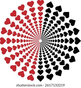 artistic heart shape concept ideal for cards banners and decor elements