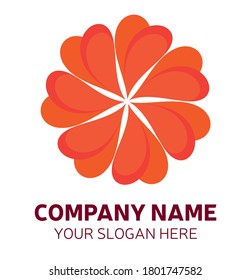Artistic Hearts flower stock vector. Illustration of logo