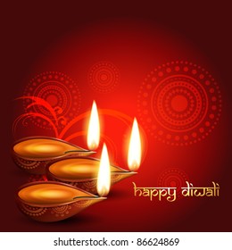 artistic hindu diwali festival vector background