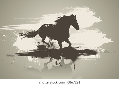 Artistic horse illustration