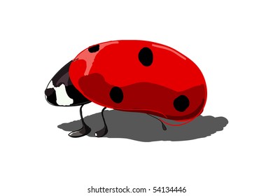 Artistic illustration of a ladybug.