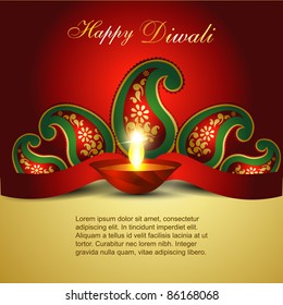 Artistic Indian diwali festival vector art