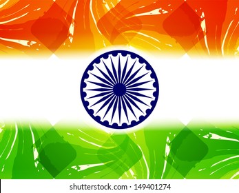 Artistic Indian flag theme background design for Indian independence day and republic day. vector illustration