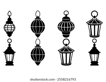  Artistic Lantern Silhouettes for Festive Illustrations