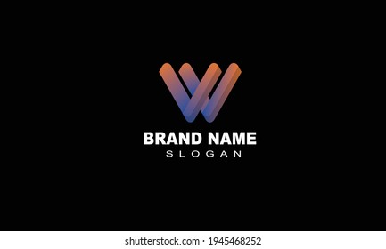 Artistic LATTER W Logo, creative, artistic, elegant, personal, professional, clean, simple, eye-catching, fun, cool, unique.modern letter w logo design. 
