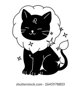 Representação Artística do Gato Leo Zodiac