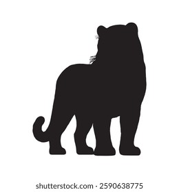 Artistic Leopard Silhouette for Modern and Creative Digital Designs - Leopard Vector - Leopard Icon
