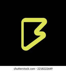 Artistic letter B initial based vector logo. Elegant logo for company, apps, product, brand, technology, event, business, and organization.