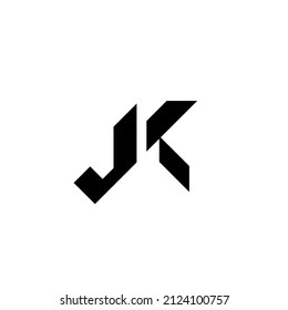 Artistic letter J and K initial logo design template