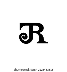 Artistic letter J and R initial logo design template