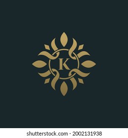 Artistic letter K vector logo design