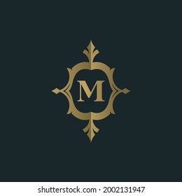 Artistic letter M vector logo design