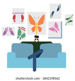 Artistic life in flat design 04