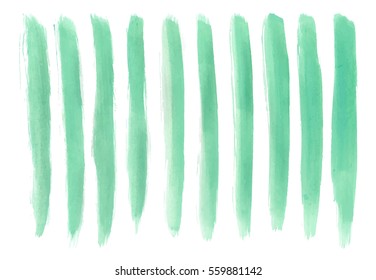 Artistic Light sea green color paint hand made tracing from sketch Vector Illustration