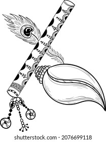 indian flute clipart black and white heart