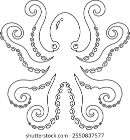 Projeto de ilustração de arte vetorial Octopus.