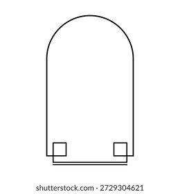 Artistic Line in Gate Shape, can use for Simple Framework, Text, Quote, Ornate. Cover, Label, Copy Space or for Graphic Design Element. Vector Illustration