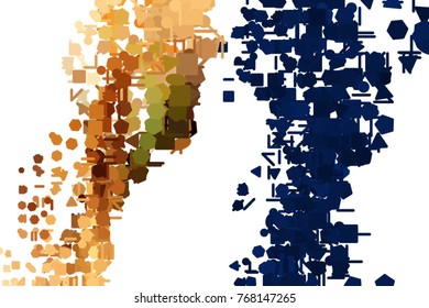Artistic line or shape illustrations background, good for graphic design, wallpapers or booklets. Vector isolated on white.