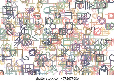 Artistic line or shape illustrations background, good for graphic design, wallpapers or booklets. Vector isolated on white.
