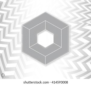 Artistic Lines Graphics Hexagonal Vector Design