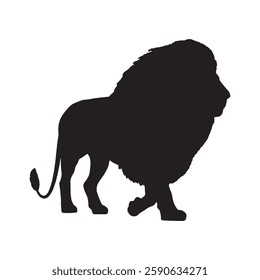 Artistic Lion Silhouette for Modern and Stylish Graphics - Lion Vector - Lion Icon
