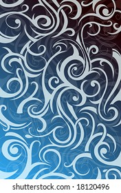 Artistic liquid swirls