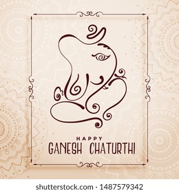 artistic lord ganesha festival background design