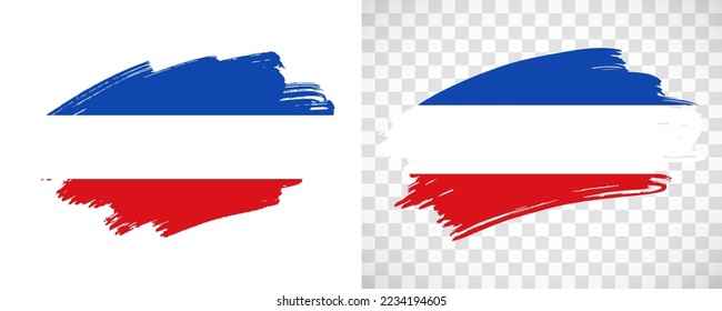 Artistic Los Altos flag with isolated brush painted textured with transparent and solid background