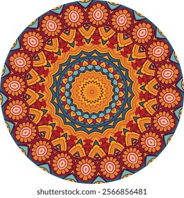 Artistic Mandala Artwork with Symmetry and Intricate Layers