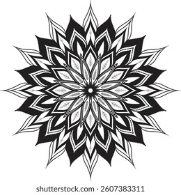 artistic mandala design with balanced layers of circular 